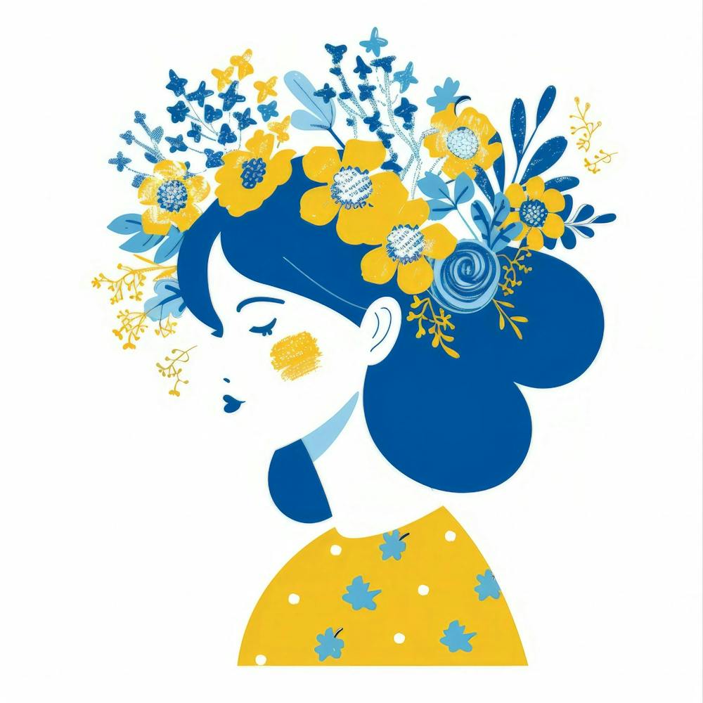 Girl With Flowers In Her Hair 2