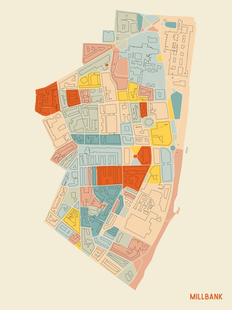 Millbank London England Uk Neighbourhood Map