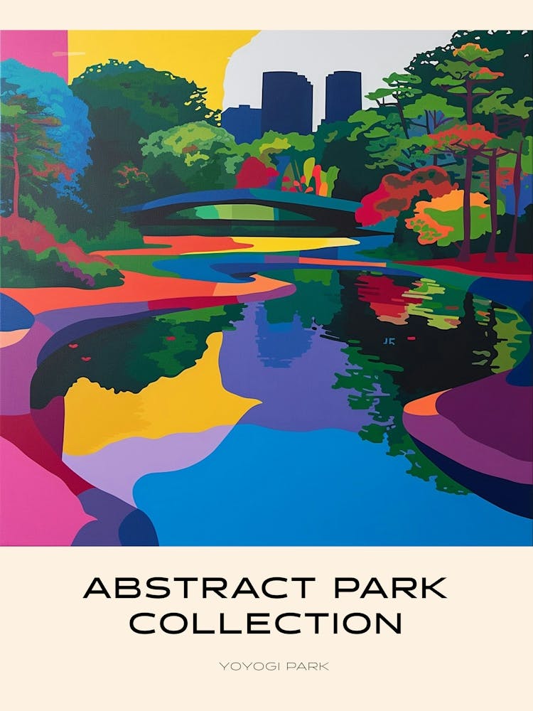 Abstract Park Collection Poster Yoyogi Park Hanoi 3