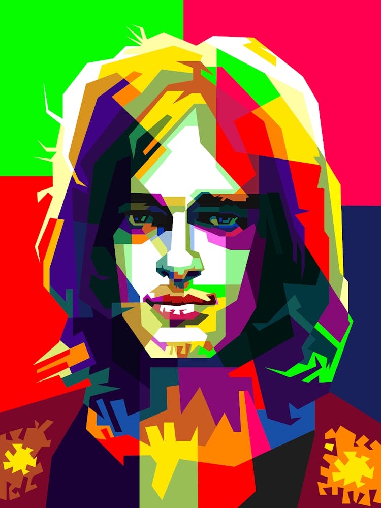 David Gilmour Pink Floyd Classic Rock Art WPAP