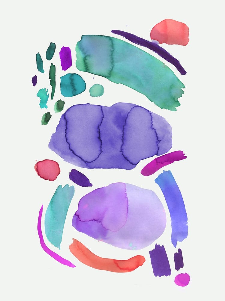 Abstract Watercolour Minimal Blue