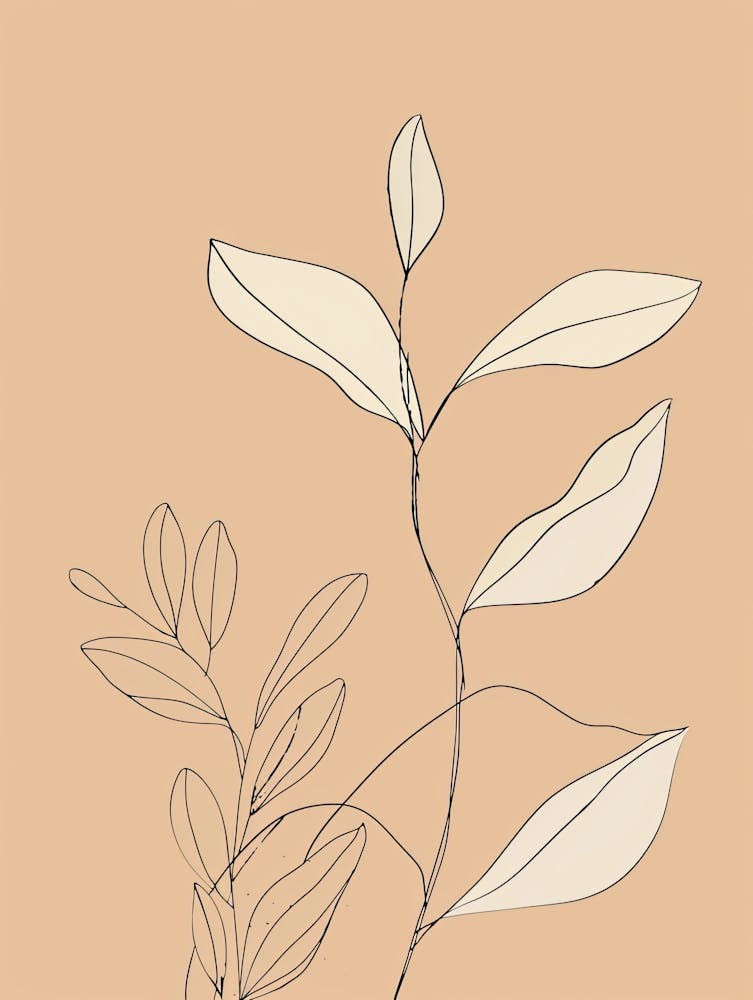 Portland Botanical Garden Boho Line Art