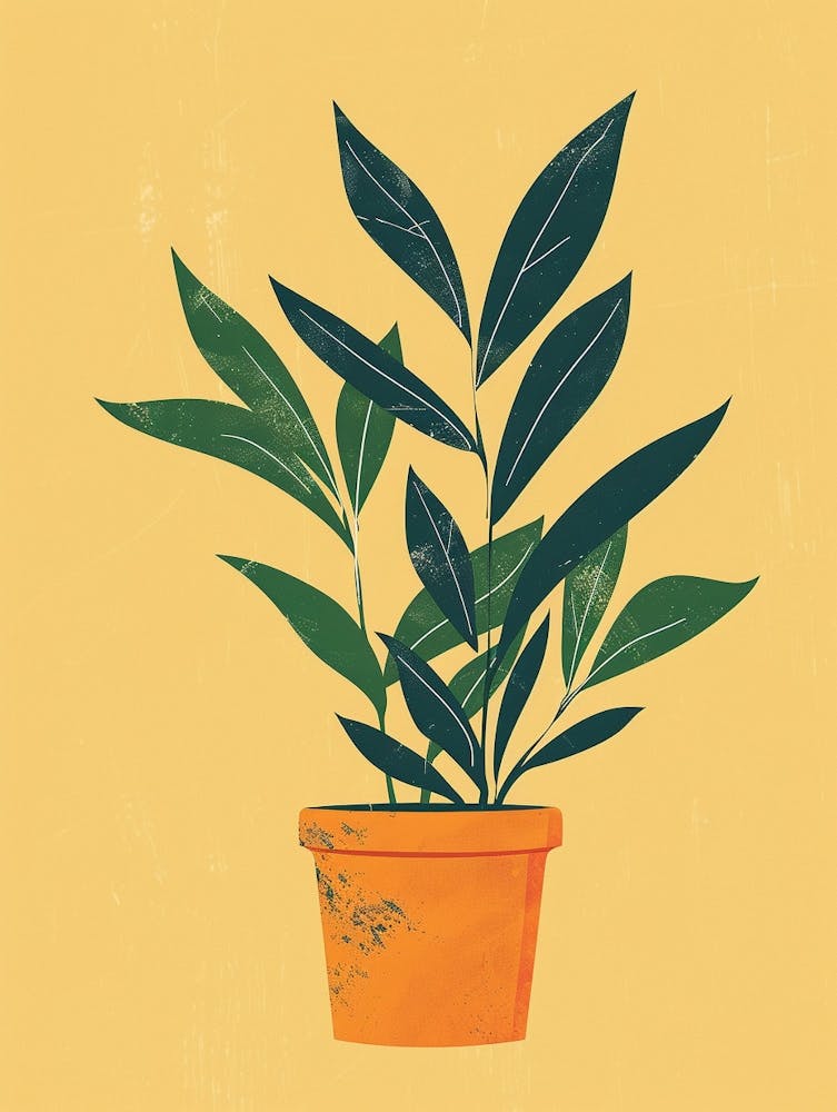 Zz Plant Minimalist Illustration 8