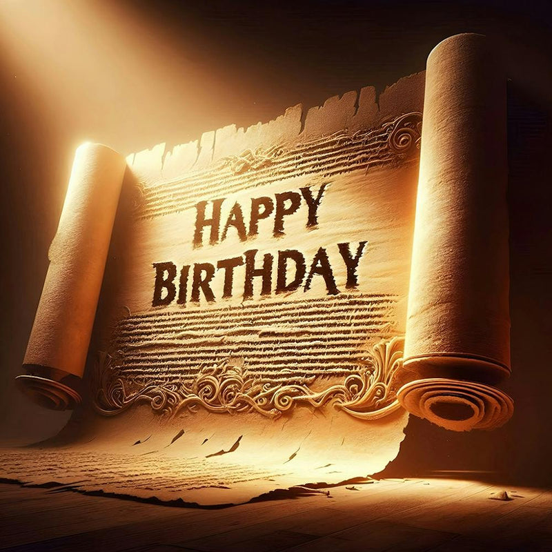 bardy paper with happy birthday - ancient Egyptians & pharaohs