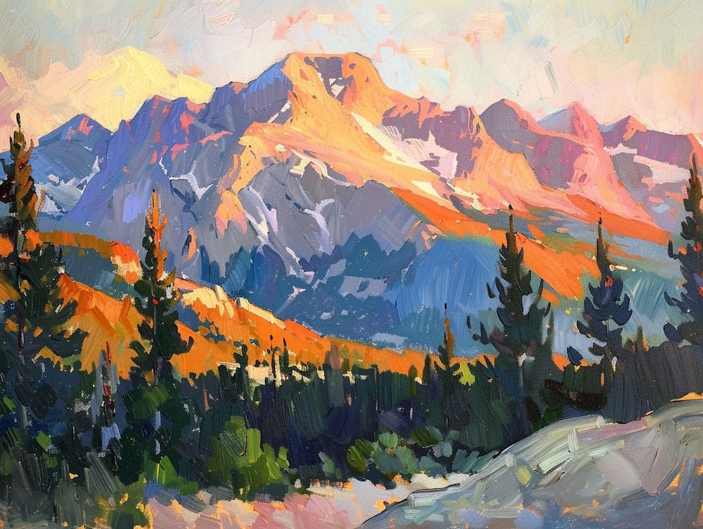 Western Sunset Landscapes Rocky Mountains 2