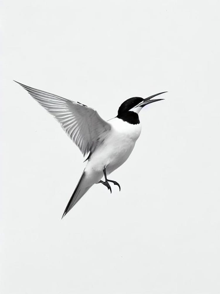 Common Tern B&W Pencil Drawing 3 Bird