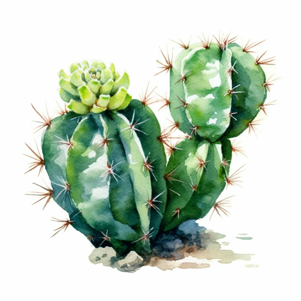 Watercolor Cactus 13