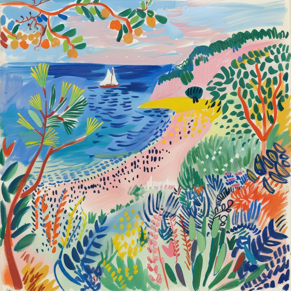 Seaside Painting Matisse Style 5