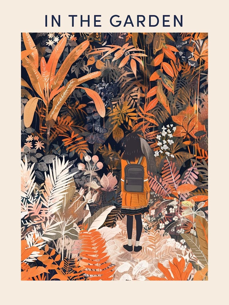 Dans le Jardin Affiche Orange 1