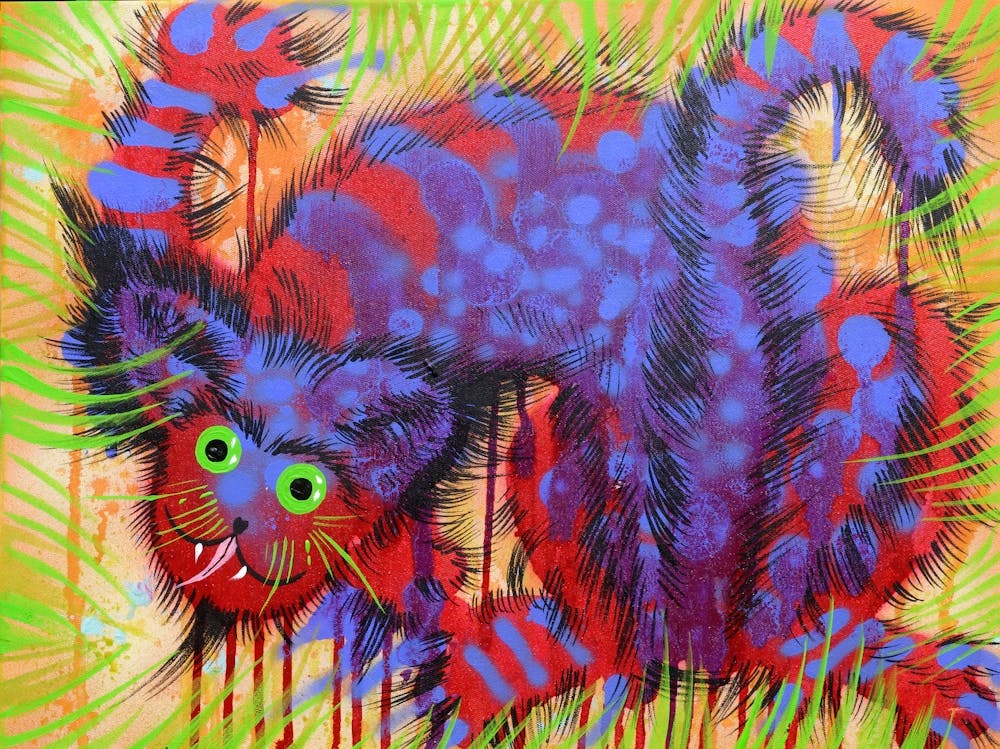 Funny cat painting