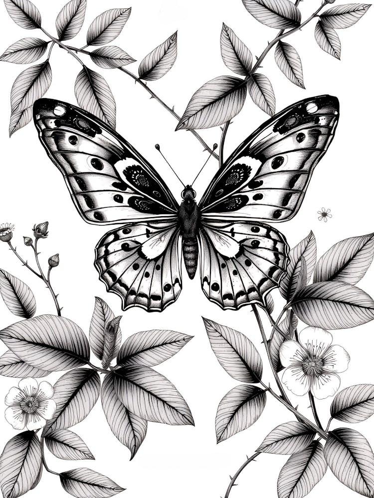 Butterfly On A Branch