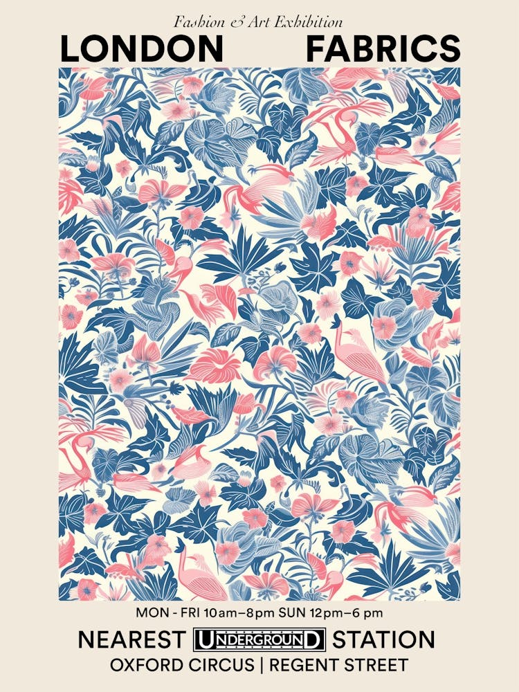 Poster Floral Charm London Fabrics Floral Pattern 1