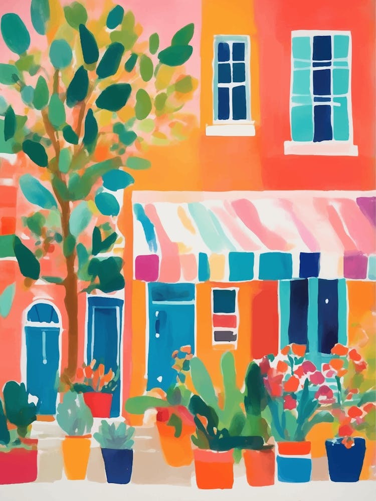 Colorful shop facade