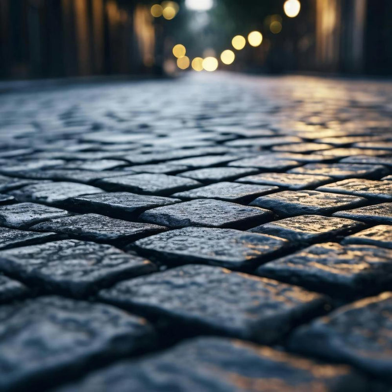 Cobblestone Street At Dusk 1