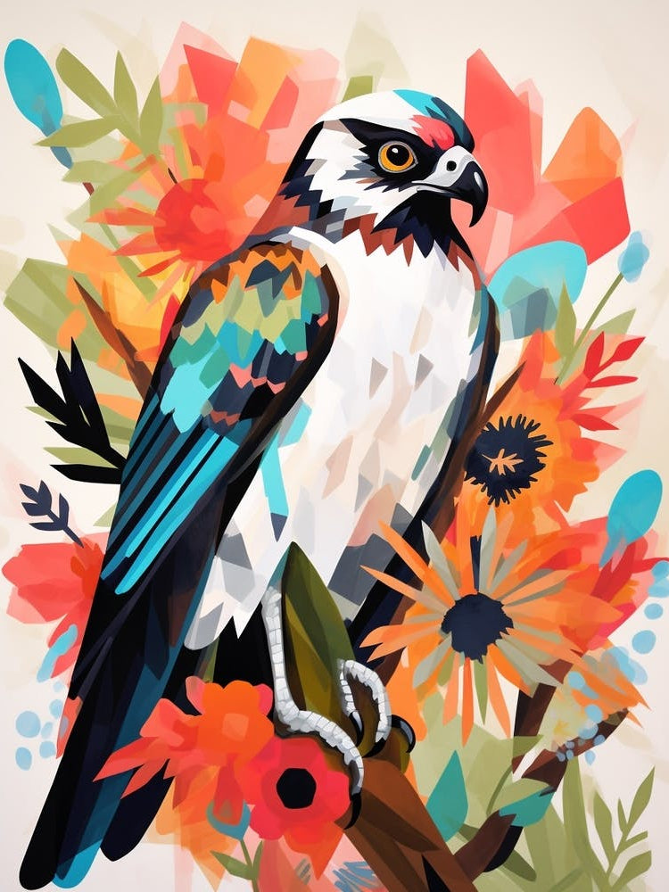 Bird Painting Collage Osprey 2