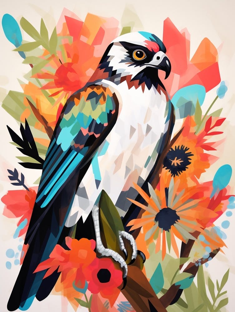 Bird Painting Collage Osprey 2