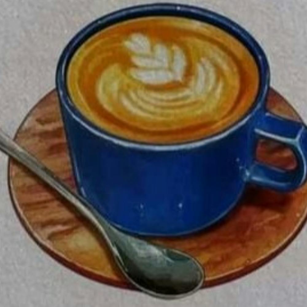 Nescafe cup with milk