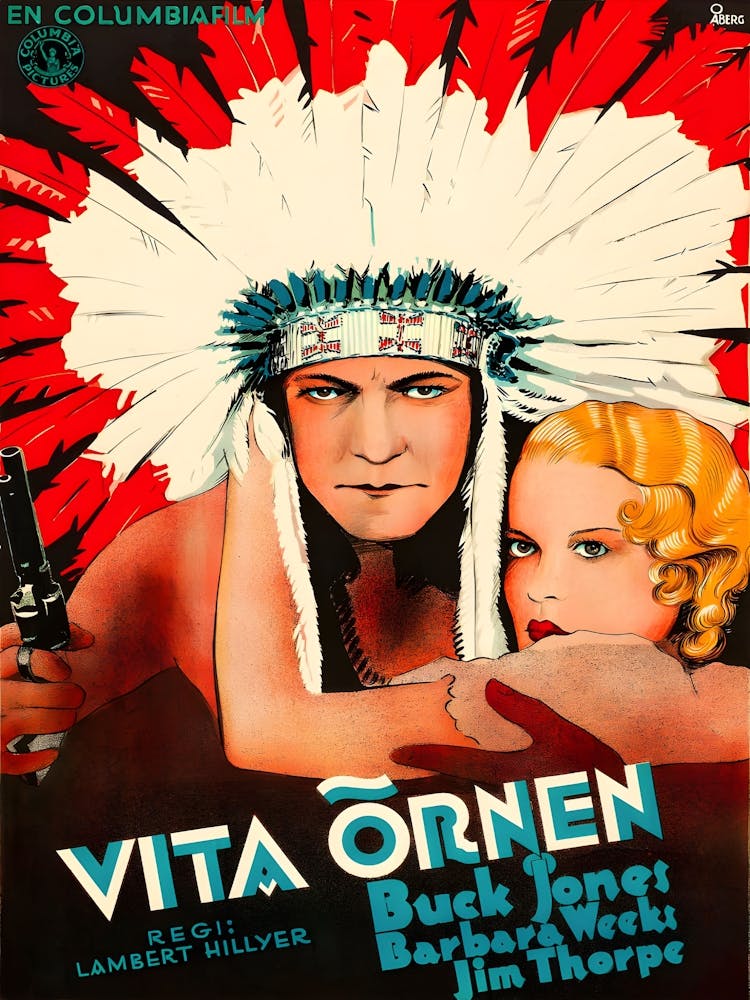 Swedish Poster For The 1932 Buck Jones Western White Eagle