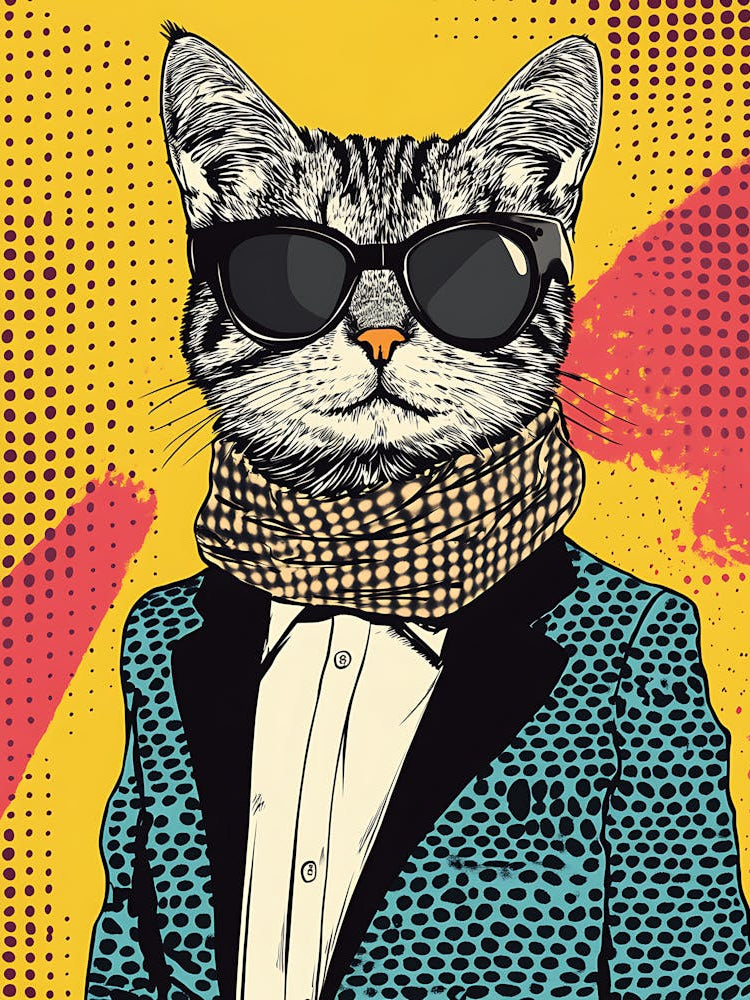 Super Cool Cat Illustration Pop 9