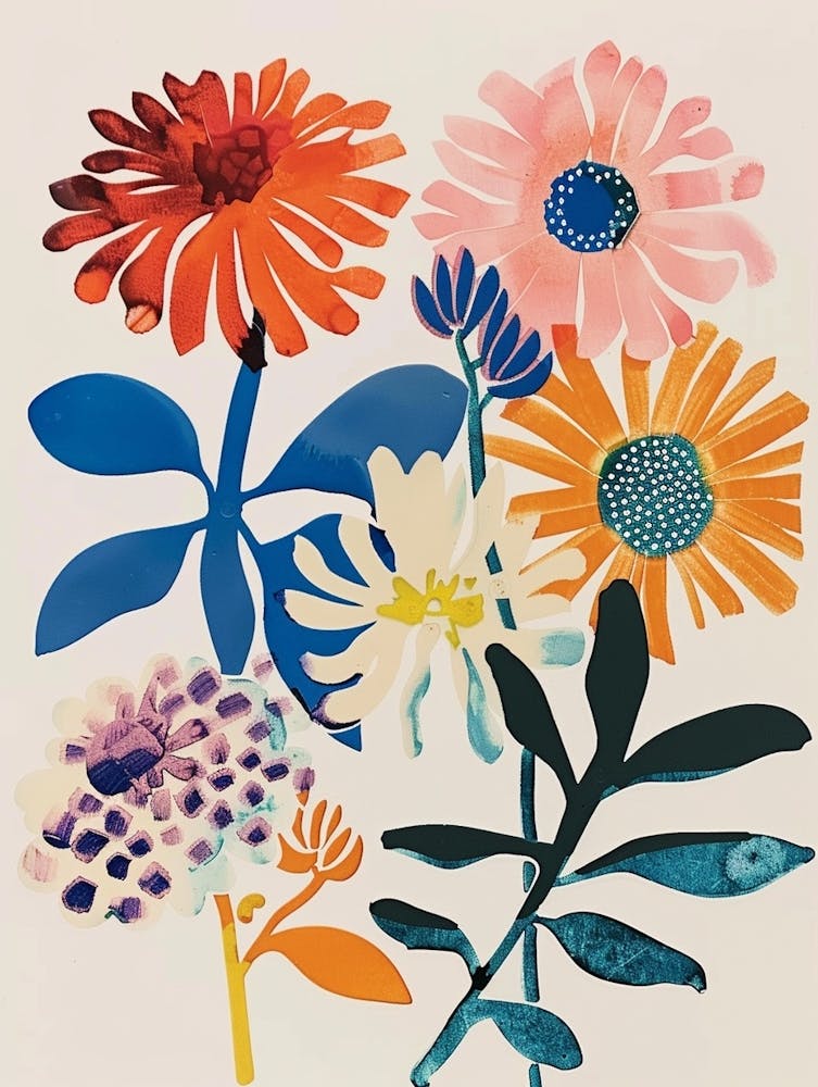 Painted Florals Chrysanthemum 4