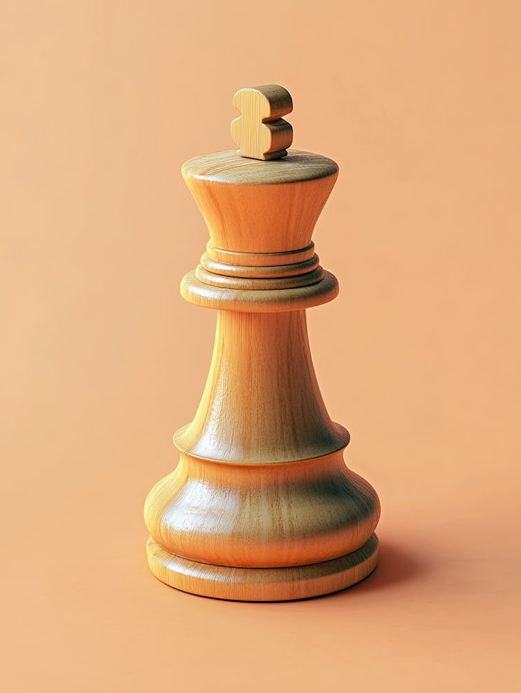 Chess Piece On Orange Background
