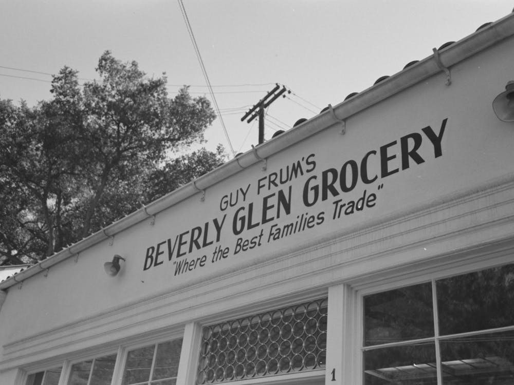 Los Angeles County, Californie, Épicerie À Beverly Glen Par Russell Lee