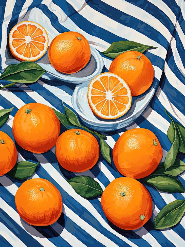 Oranges Fruit Summer Illustration 3