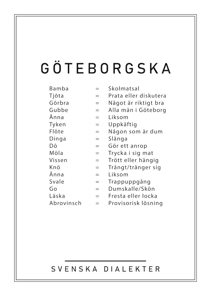 Göteborgska Swedish Poster  Sweden