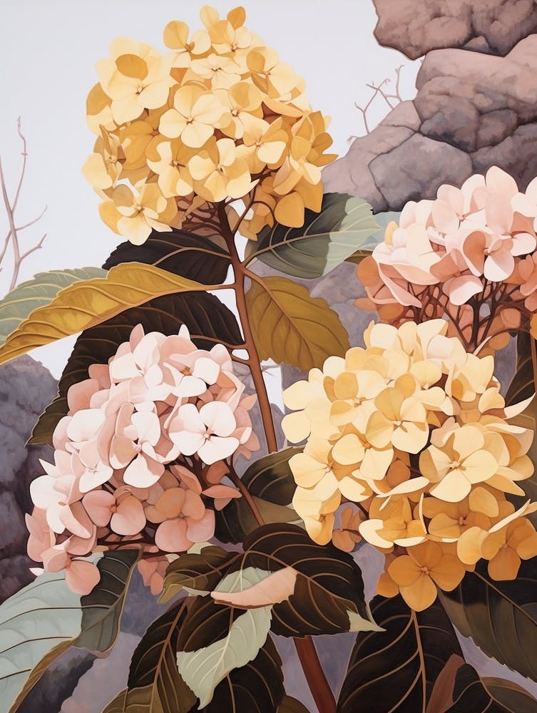 Hydrangea 3 Flower Painting