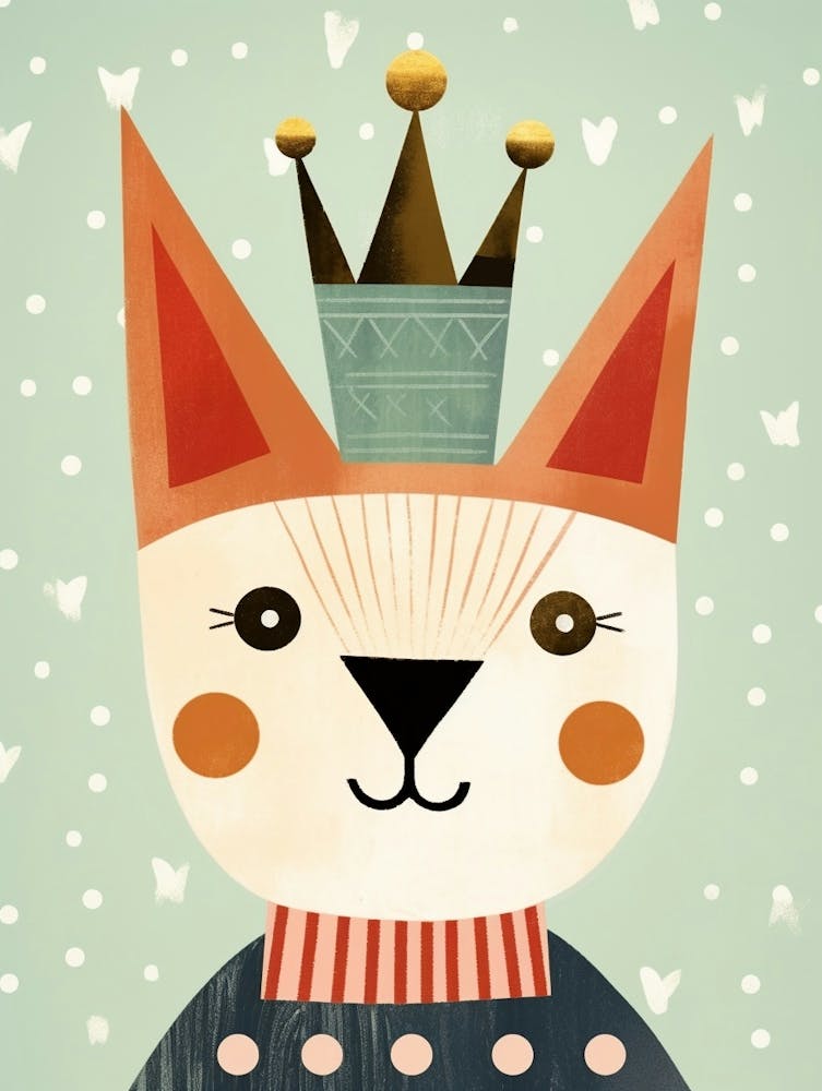 Little Fox 4 Wearing A Crown
