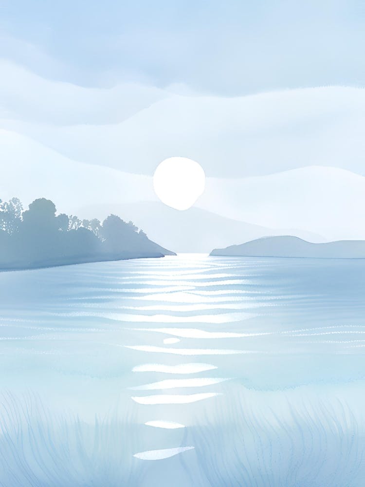 Sunset Over The Water