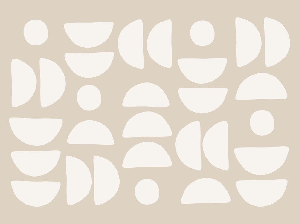 White Half Circles Poster