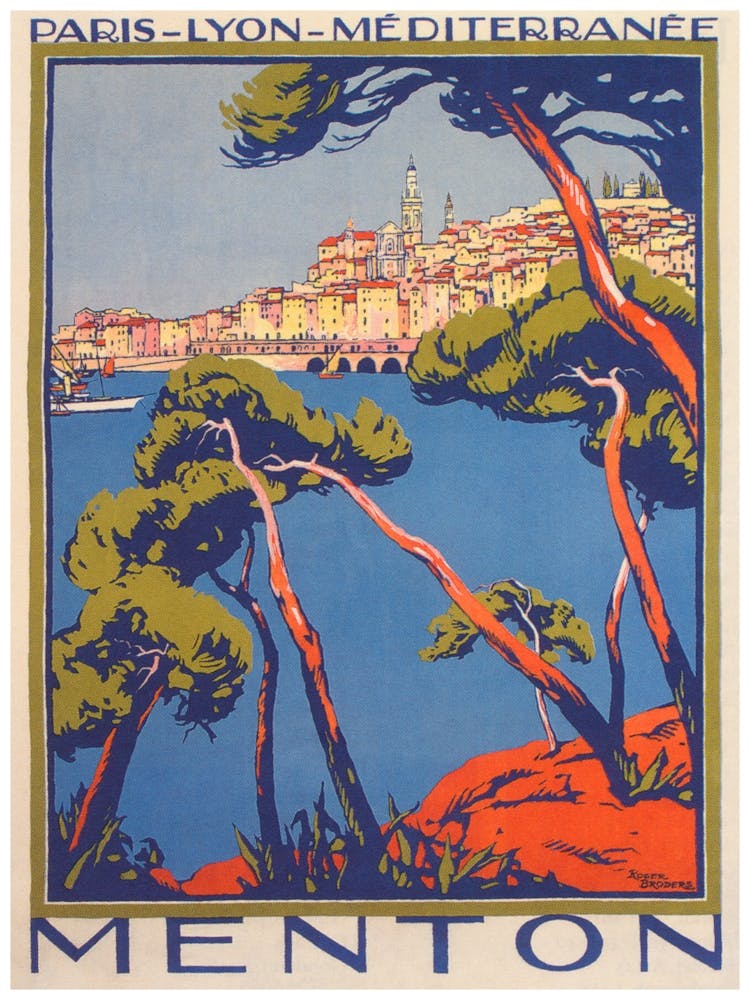 Menton Frankreich Vintage Reiseposter