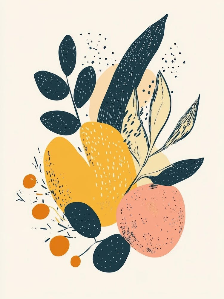 Fruit And Leaves Illustration