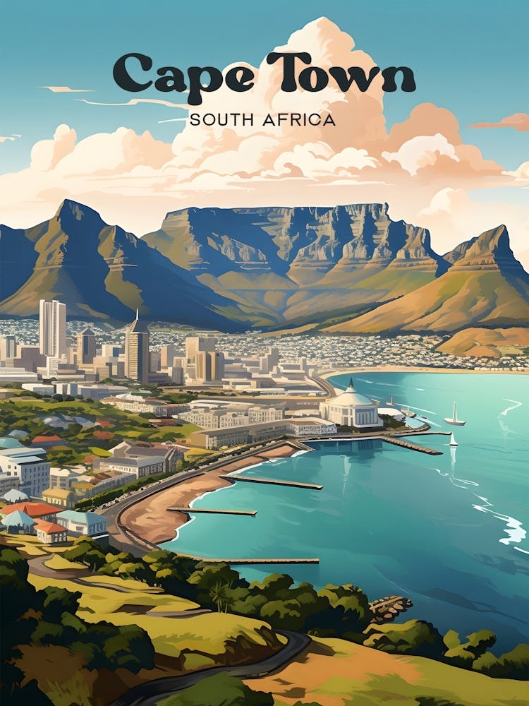Cape Town South Africa 4 Travel Poster 3 4 Resize