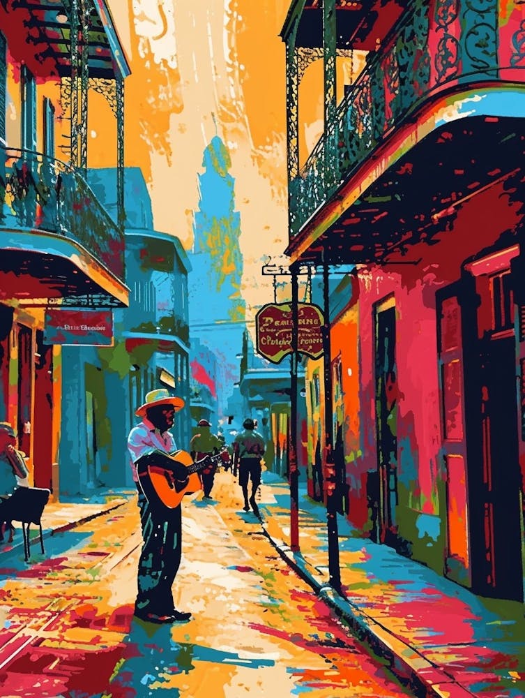 Frenchmen Street Retro Pop Art 4