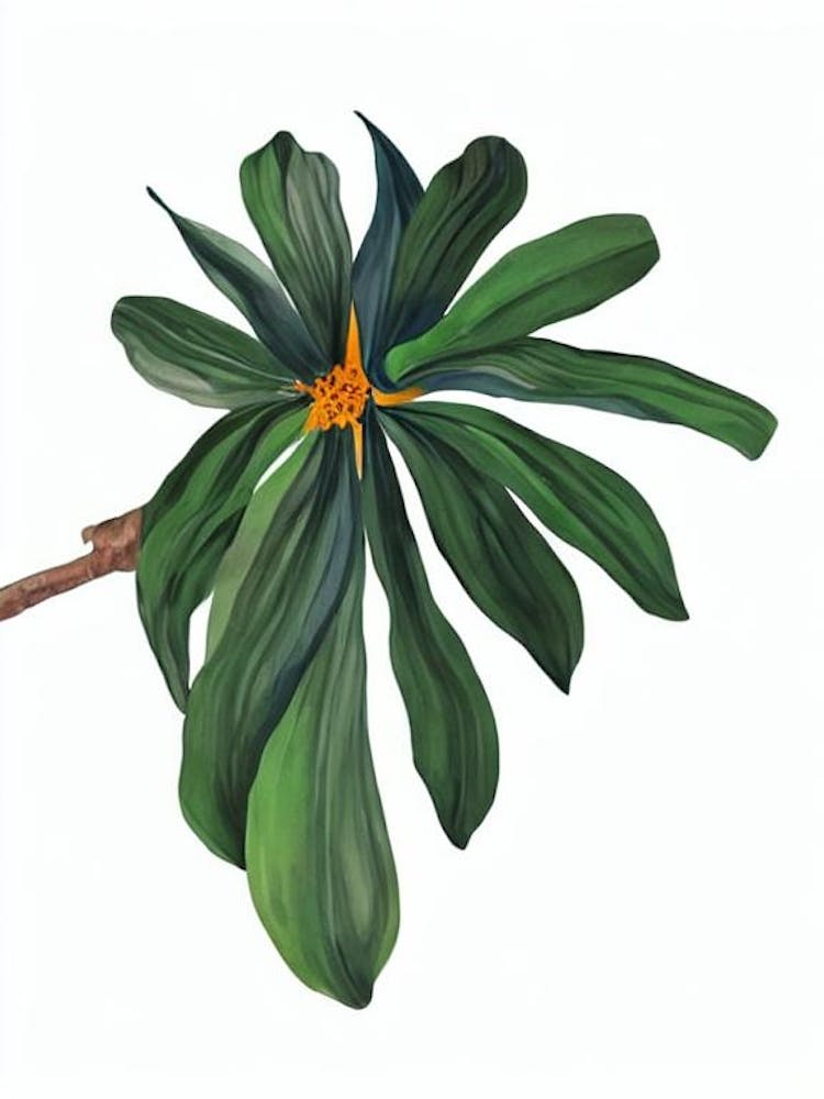 Candy Corn Plant (Manettia Inflata) Watercolor