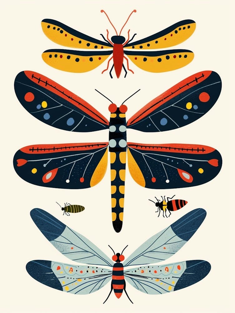 Colourful Insect Illustration Damselfly 6