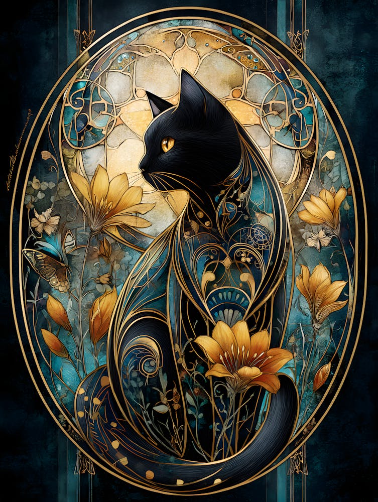 Cat With Flowers 30