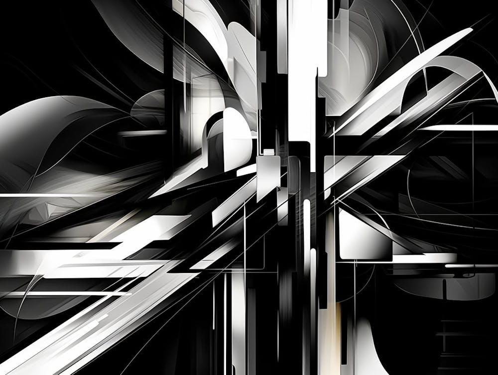 Technology Abstract Black And White 6