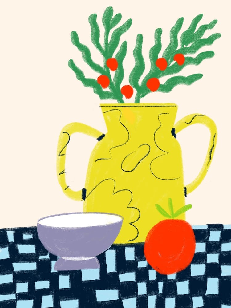 Still Life Checkered Hallway