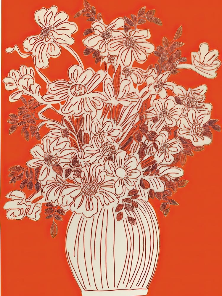 Floral Still Life Sketch Line Art 25