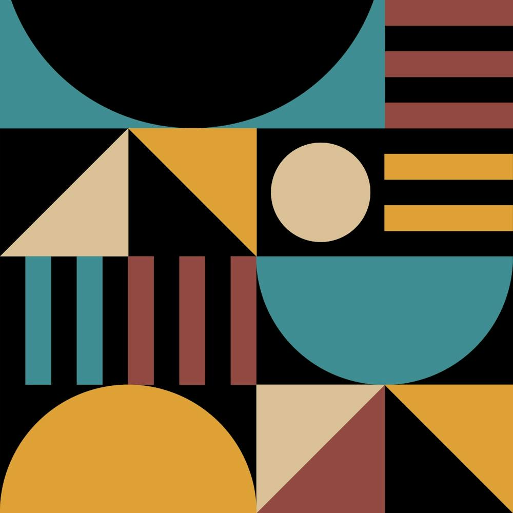 Geometric Mid Century Modern Abstract 1