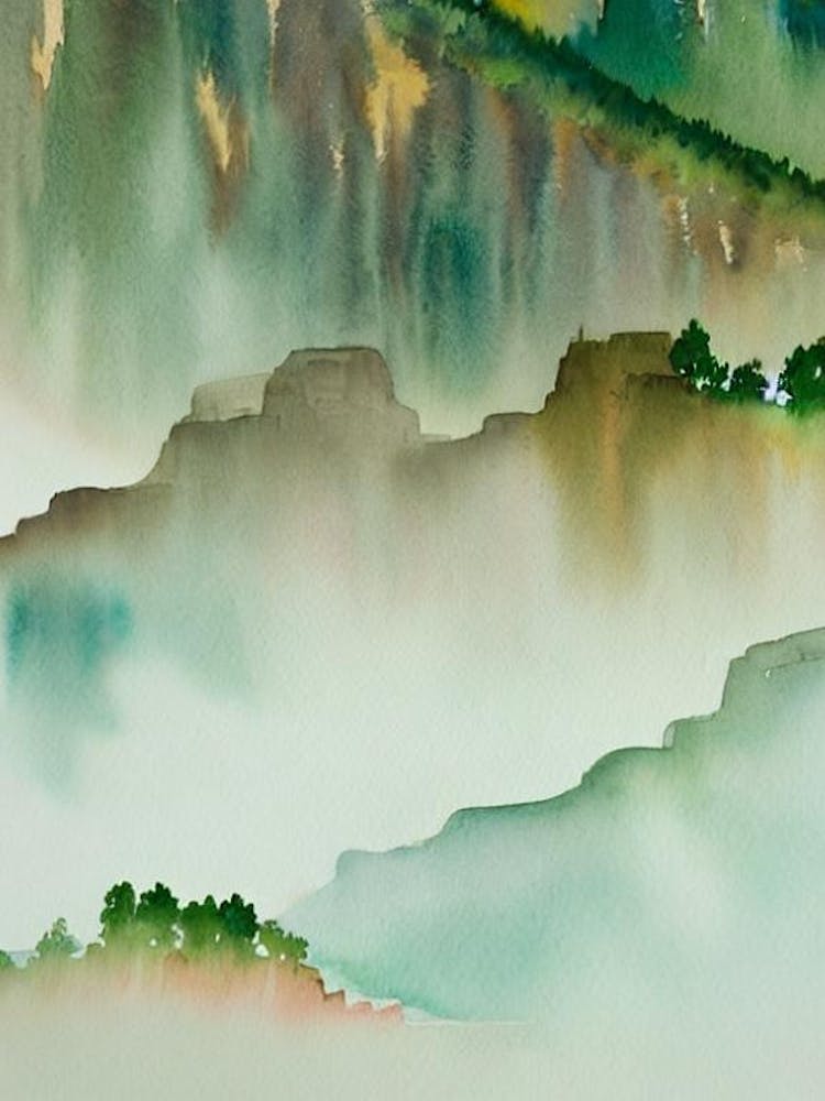 Grand Canyon National Park United States Of America Water Colour Poster