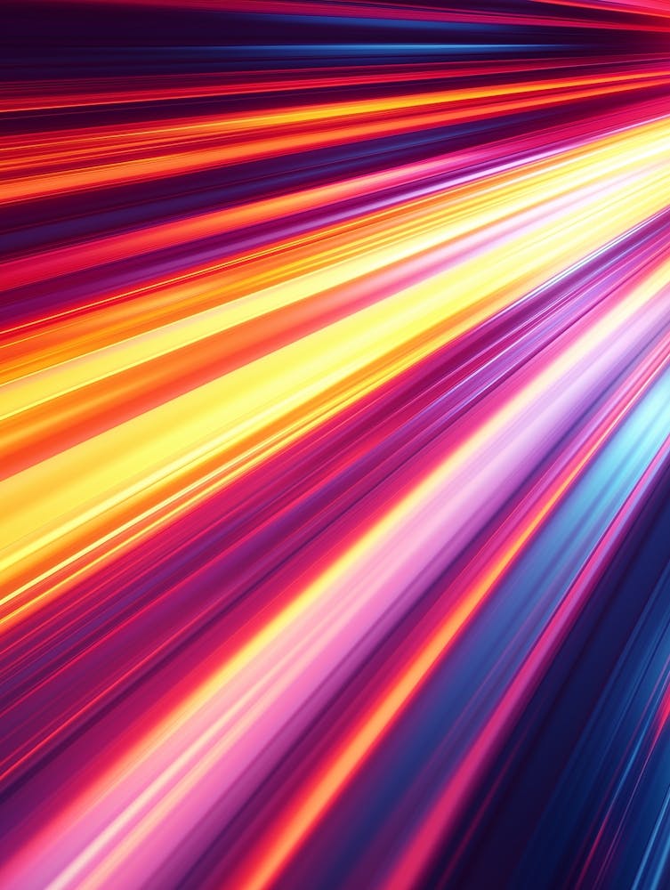 Abstract Background, Glowing Long Exposure And Speed Effect