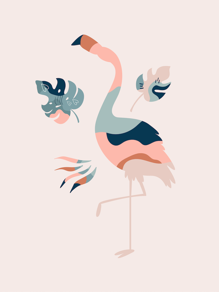 Flamingo in Pink Animal