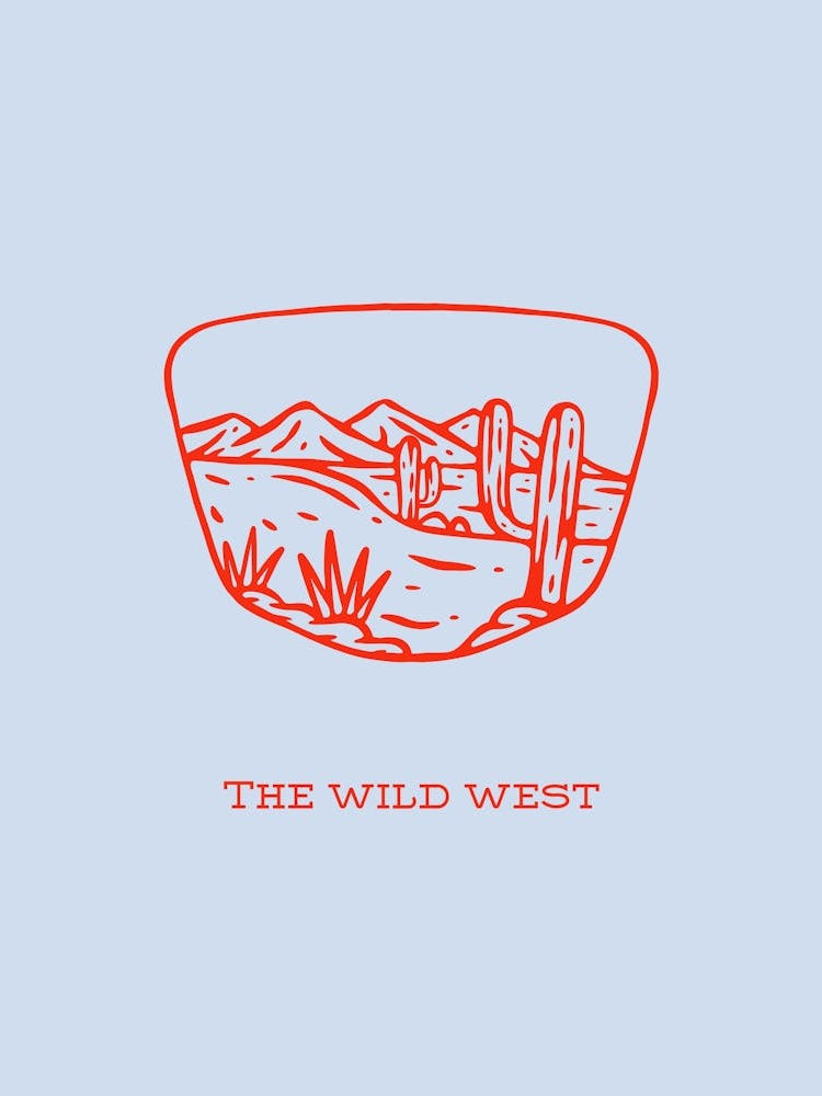 The Wild West Blue & Red