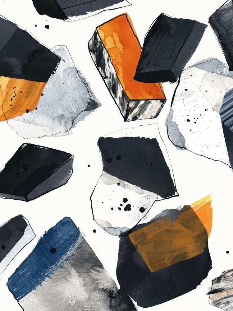 Black And White Abstract Painting 18