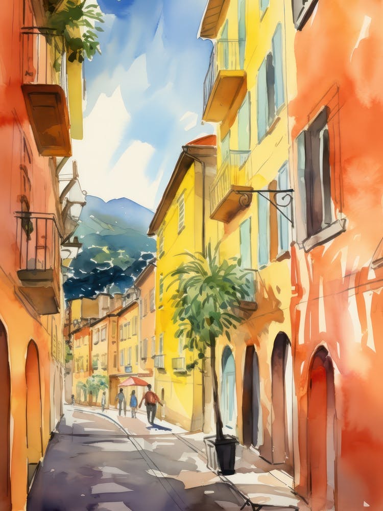Trento, Italy Watercolour Streets 4