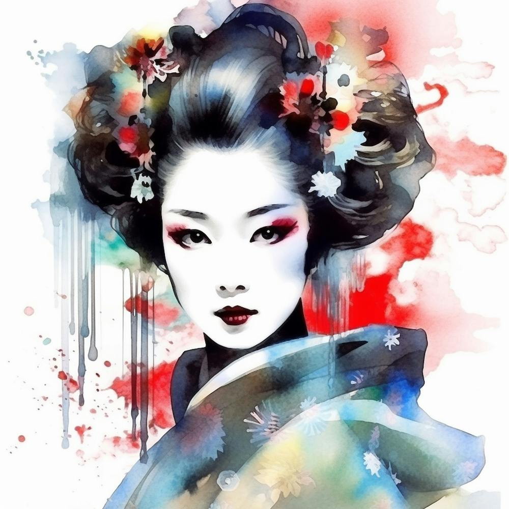 Alcohol Ink Geisha 3